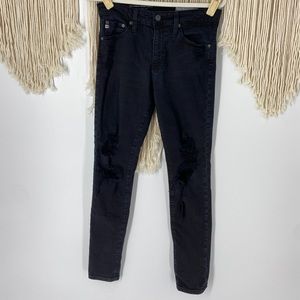 AG Denim High Rise Skinny Ankle Jeans Distressed